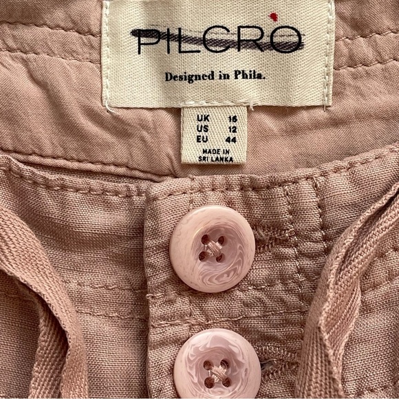 Anthropologie Pilcro Silky Cargo Pants in Mauve Size 12 - Picture 6 of 14